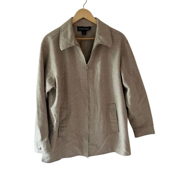 Linda Allard x Ellen Tracy pure wool full zip women’s jacket size 14 - Picture 2 of 6